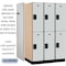 Salsbury Industries Wardrobe Locker, 45" W, 24" D, 76" H, (3) Wide, (6) Openings, Gray 22364GRY - alternate 2